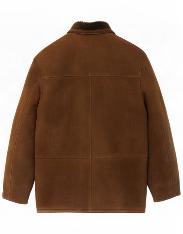 Vintage Ανδρικό Shearling Jacket IT 52 XL Khaki