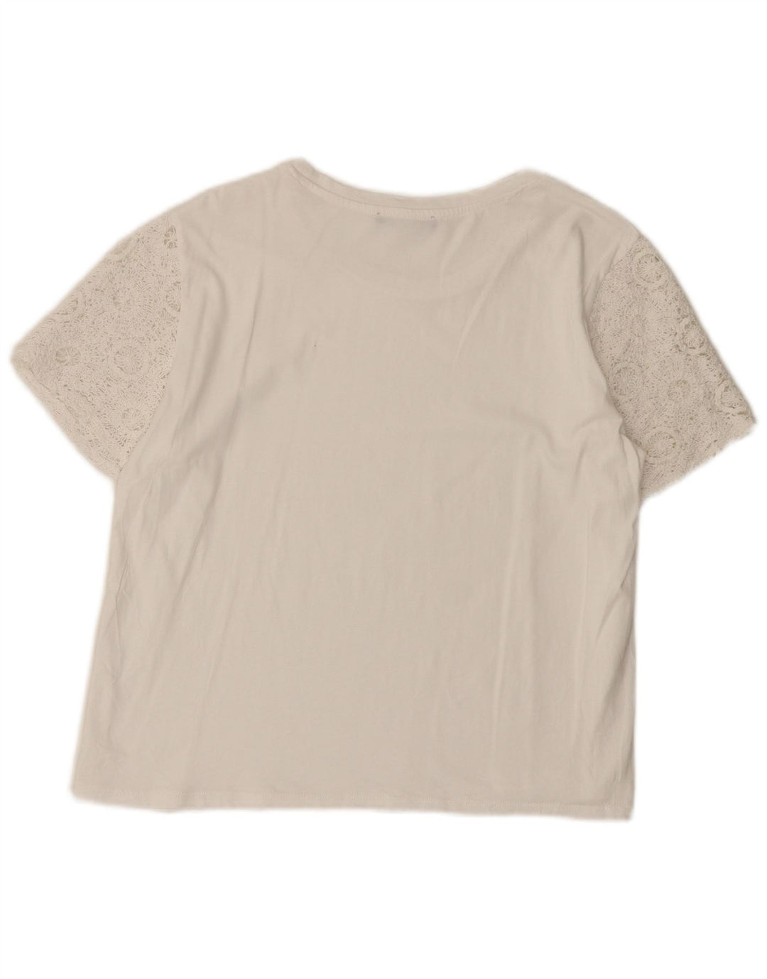 Zara Γυναικείο T-Shirt Top UK 14 Large White Floral