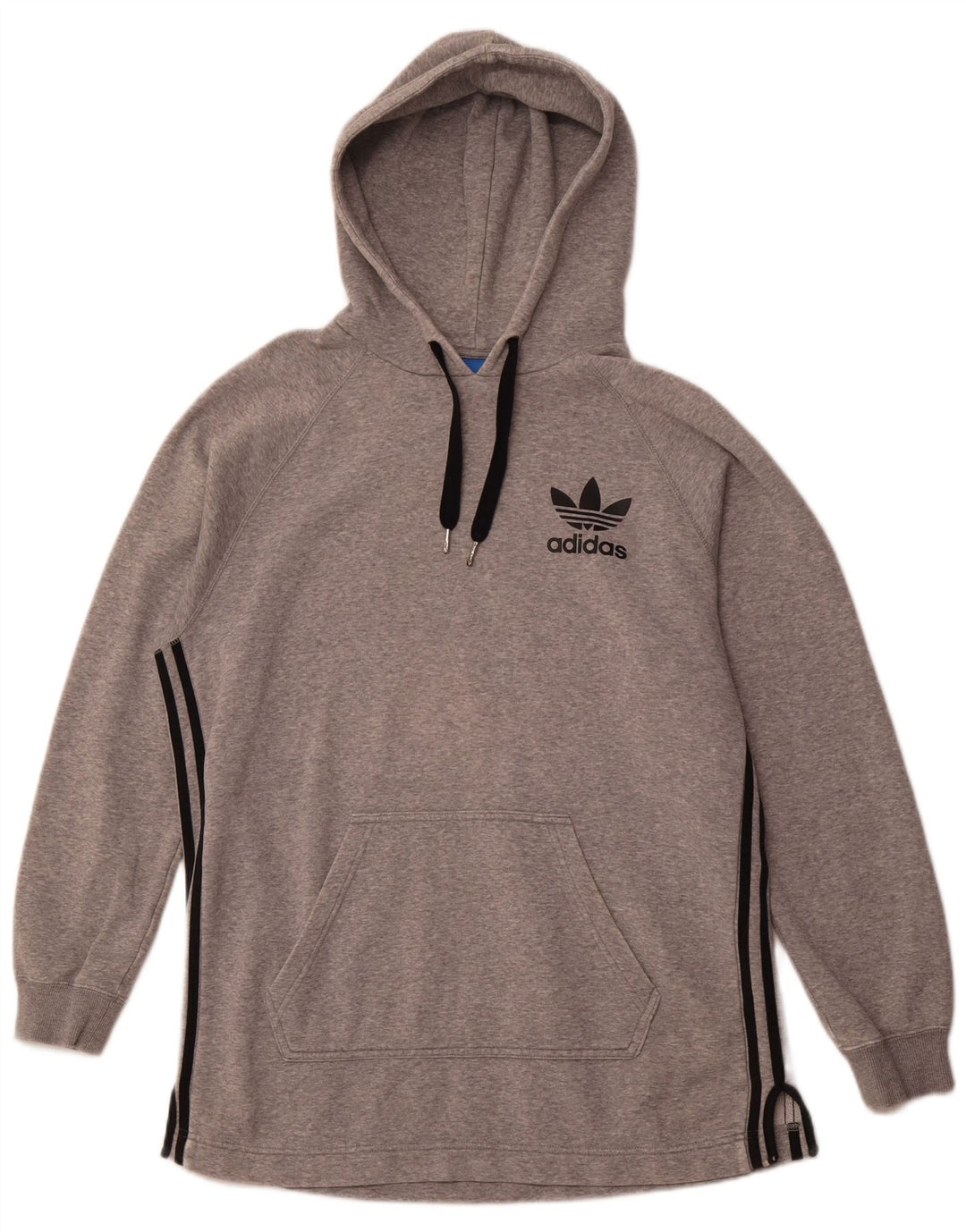 Ανδρικό κουκούλα ADIDAS, βαμβακερό μεσαίο γκρι