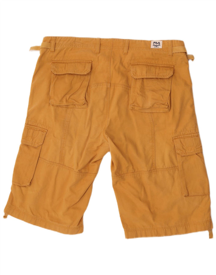 Ανδρικό σορτς Cargo Fila W40 XL κίτρινο βαμβακερό
