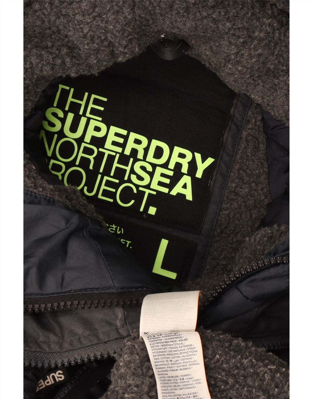 Ανδρικό μπουφάν με κουκούλα Superdry UK 40 Large Navy Blue