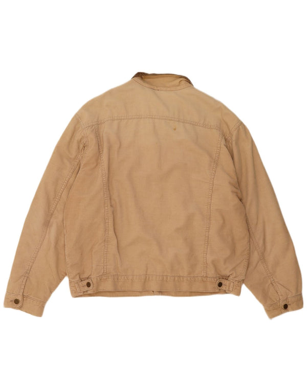 Lee Mens Corduroy Jacket UK 44 2XL Beige Colourblock Cotton