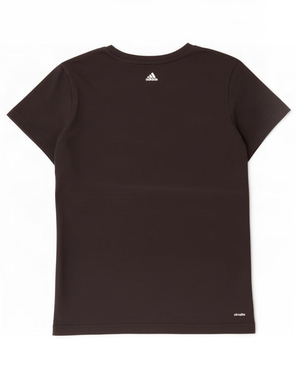 Γυναικείο γραφικό μπλουζάκι Adidas Climalite Top UK 20/22 XL Μαύρο βαμβακερό