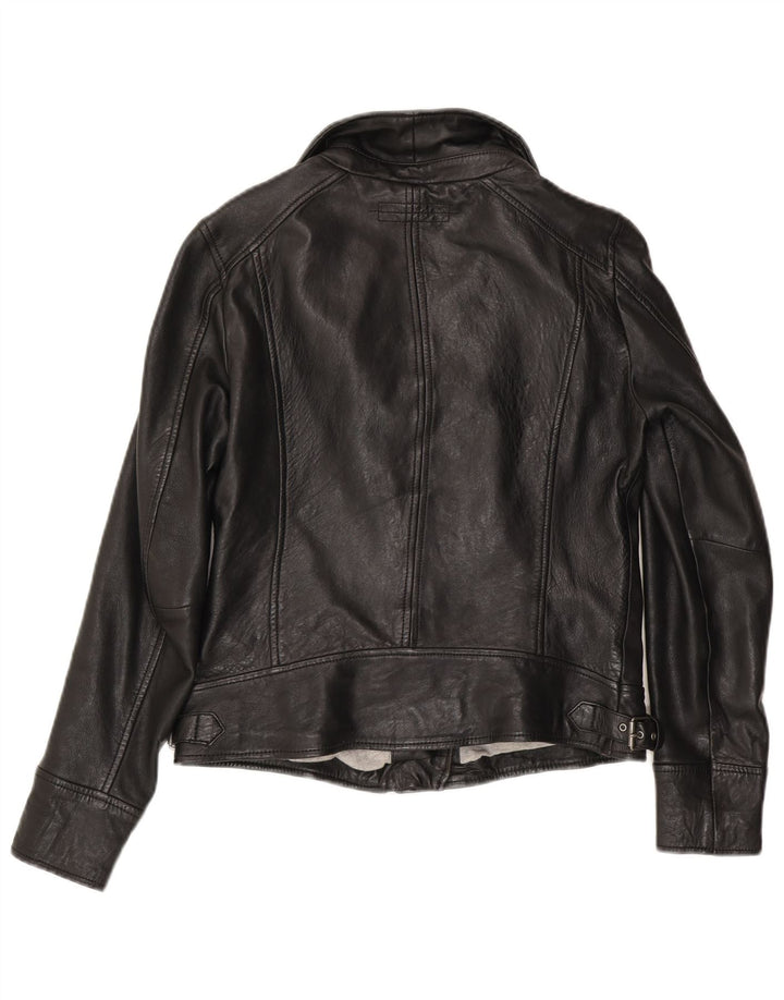 Oakwood Γυναικείο Δερμάτινο Μπουφάν Biker UK 14 Μεγάλο Δερμάτινο Μαύρο