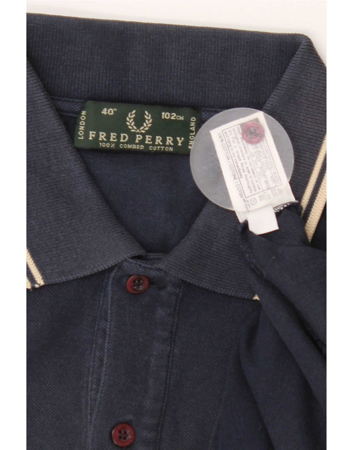 Fred Perry Ανδρικό πουκάμισο πόλο με μεσαίο μπλε ναυτικό βαμβακερό ριγέ