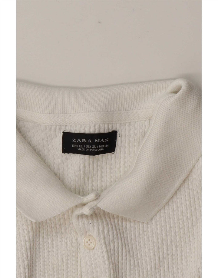 Zara Ανδρικό πουκάμισο Polo XL Λευκό