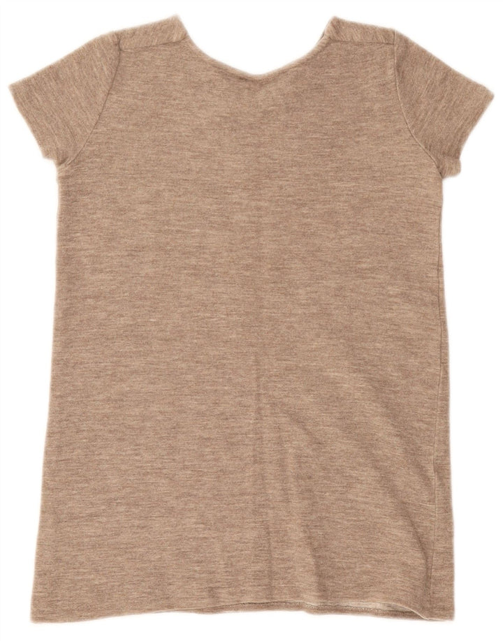 Zara Γυναικείο T-Shirt Top UK 12 Medium Brown Flecked