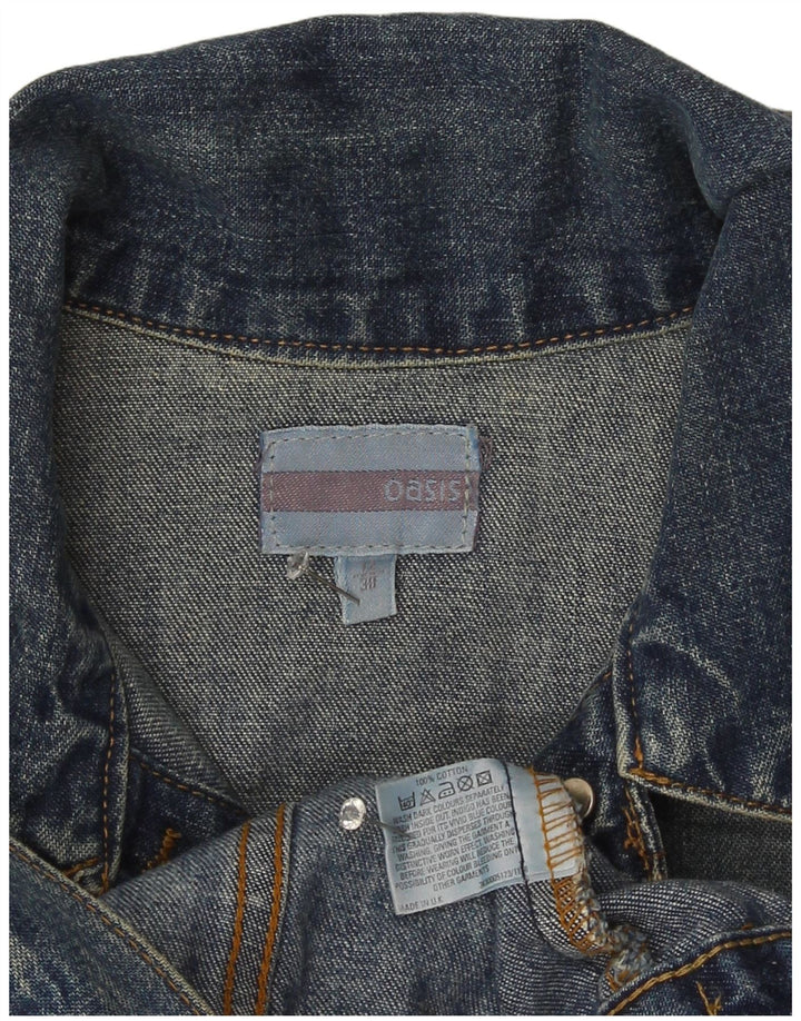Γυναικείο Τζιν Μπουφάν Oasis Crop UK 12 Medium Blue Cotton