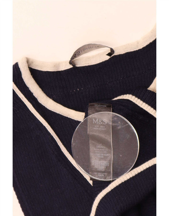 Γυναικείο μάξι φόρεμα Marks & Spencer UK 10 Small Navy Blue Colourblock