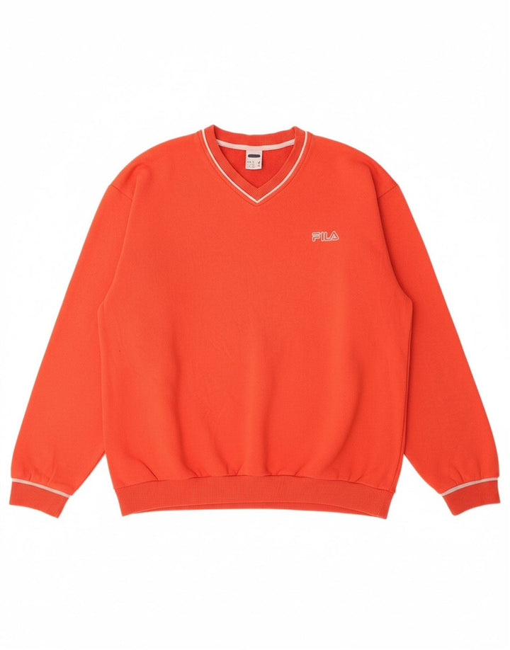 FILA Mens Sweatshirt Jumper Medium Orange