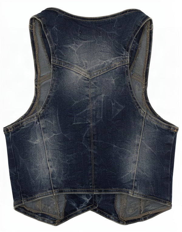 Γυναικείο τζιν γιλέκο Pimkie UK 8 Small Blue