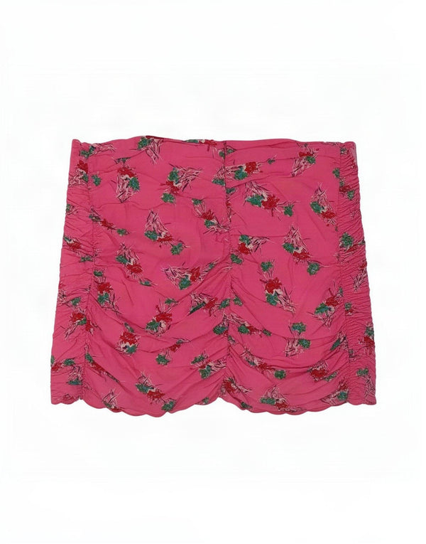 Zara Γυναικεία Μίνι Φούστα XL W32 Ροζ Floral Viscose
