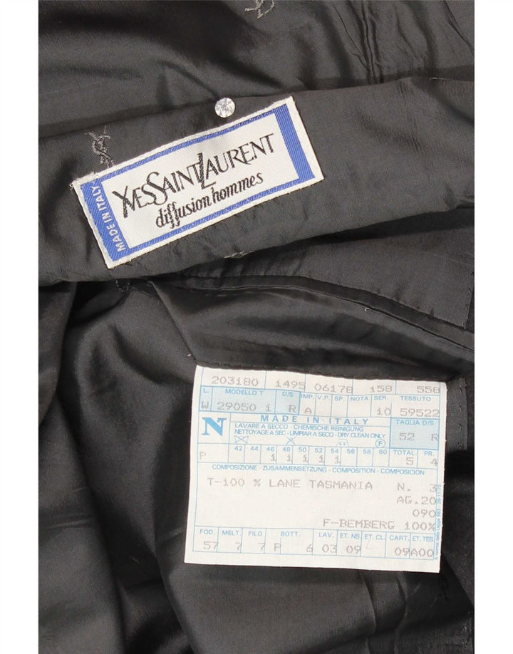 Yves Saint Laurent Ανδρικό σακάκι με διπλό στήθος IT 52 XL Γκρι μαλλί