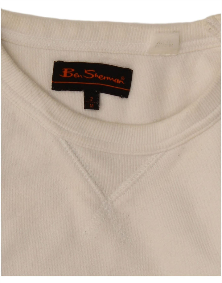 Ανδρικό γραφικό φούτερ Ben Sherman, μεσαίο λευκό βαμβακερό