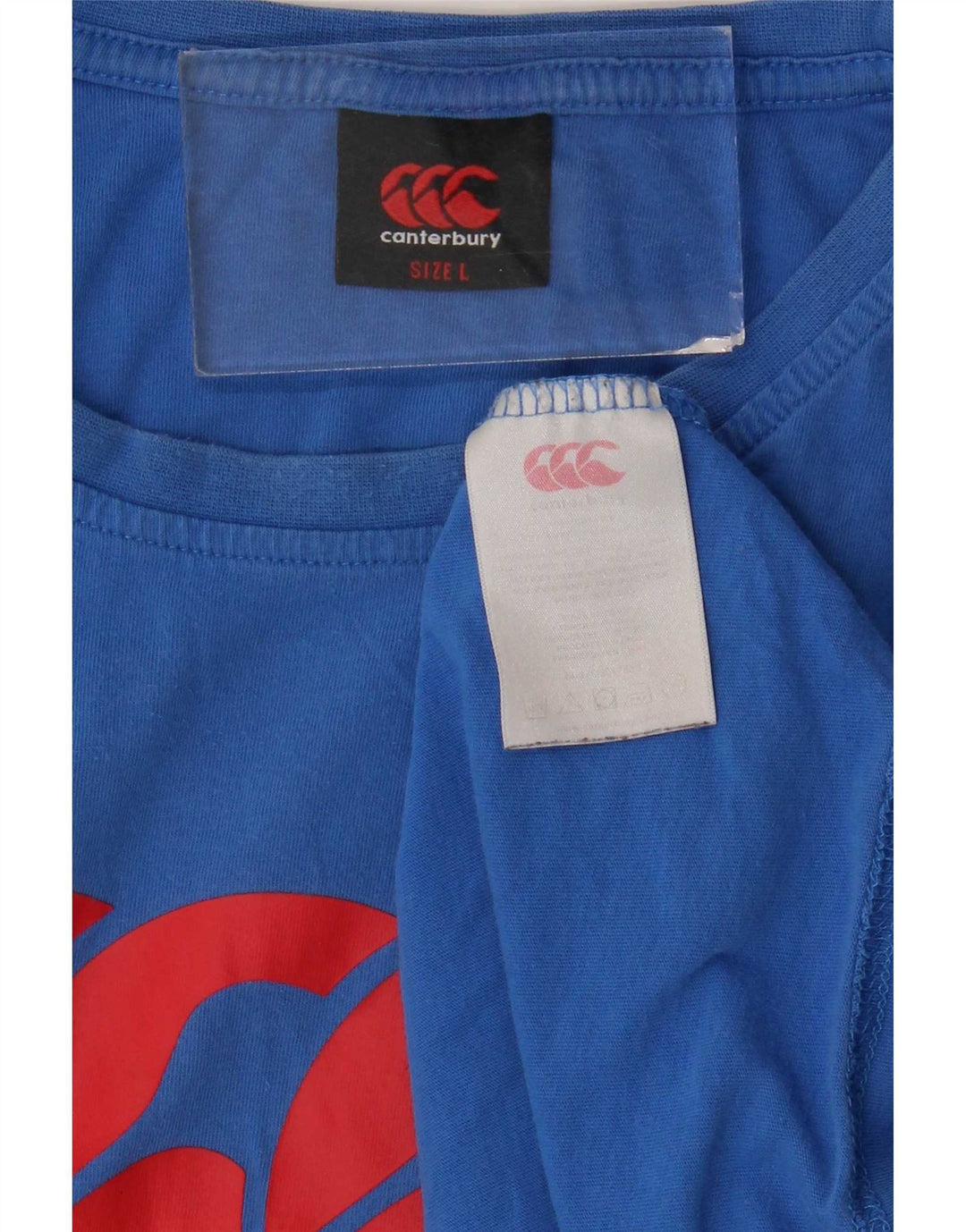 Canterbury Ανδρικό γραφικό T-Shirt Top μεγάλο μπλε βαμβακερό