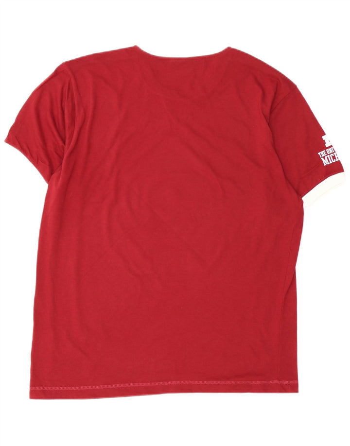 CHAMPION Ανδρικό γραφικό T-Shirt Michigan Top Large Burgundy