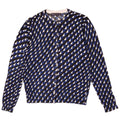 Marks & Spencer Γυναικεία ζακέτα Crop UK 14 Medium Blue Geometric