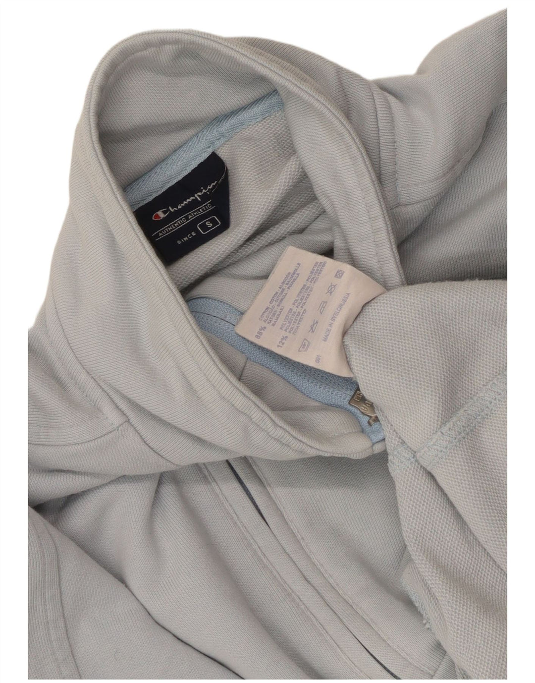 Champion Γυναικεία αθλητική φόρμα Top Jacket UK 10 Small Blue Cotton