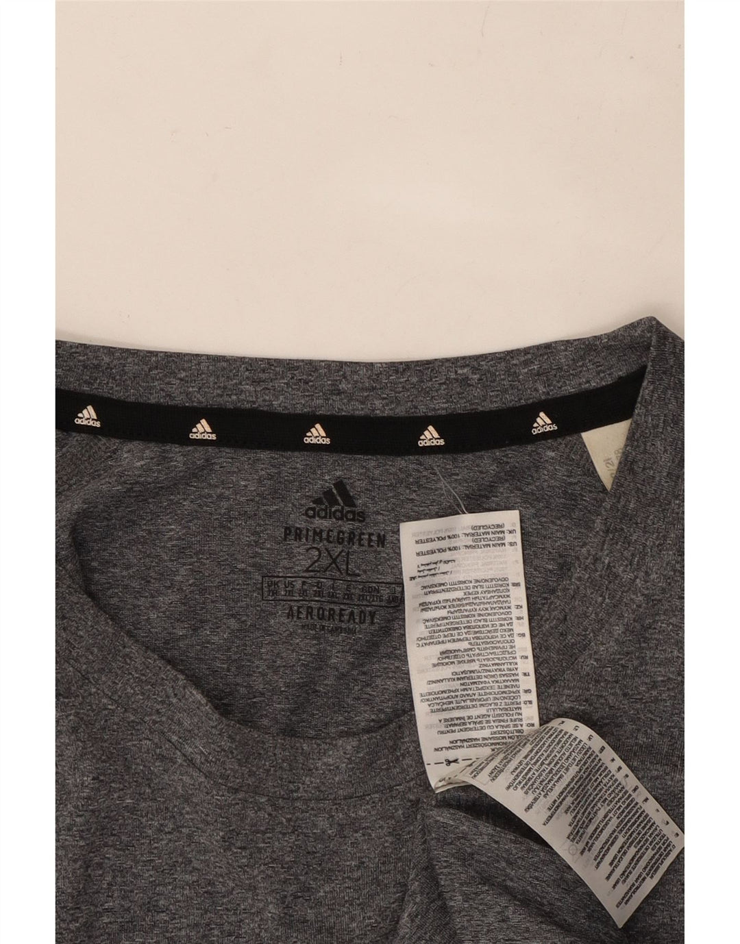 Ανδρικό T-Shirt Aeroready ADIDAS Top 2XL Grey Polyester