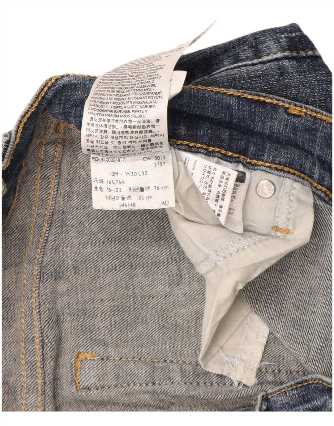 LEVI'S Γυναικείο ψηλόμεσο τζιν μποτάκι US 10 μεγάλο W30 L32 Μπλε βαμβακερό