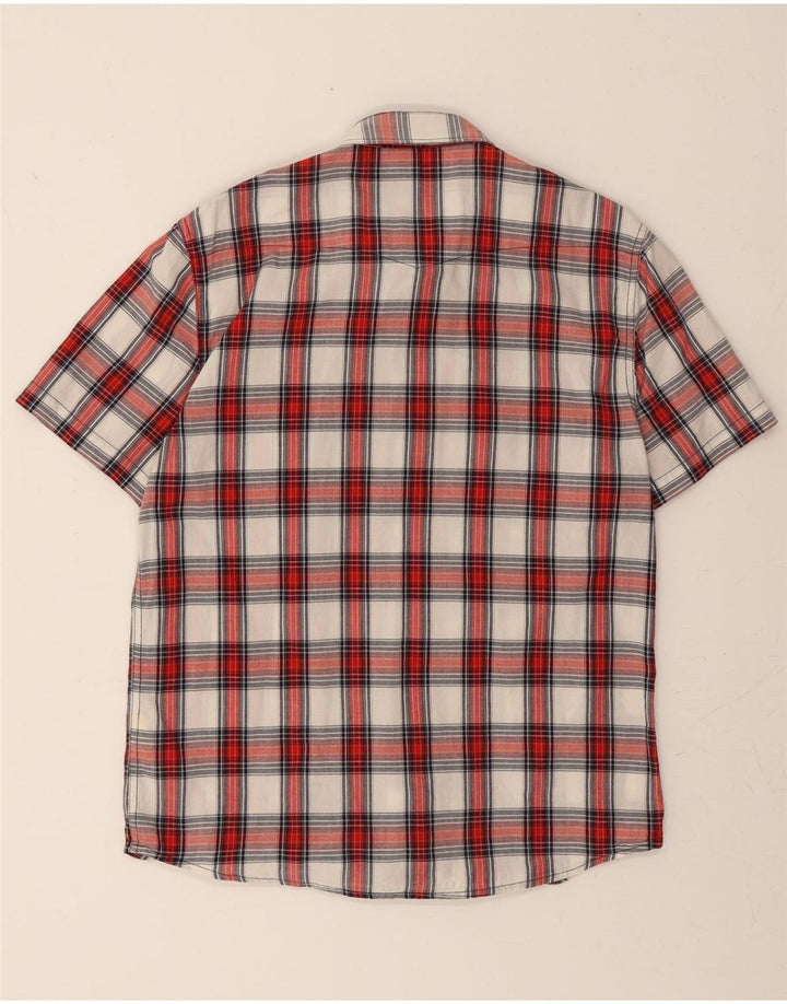 LEE Mens Short Sleeve Shirt Large Red Check Cotton Vintage Lee and Second-Hand Lee from Messina Hembry 