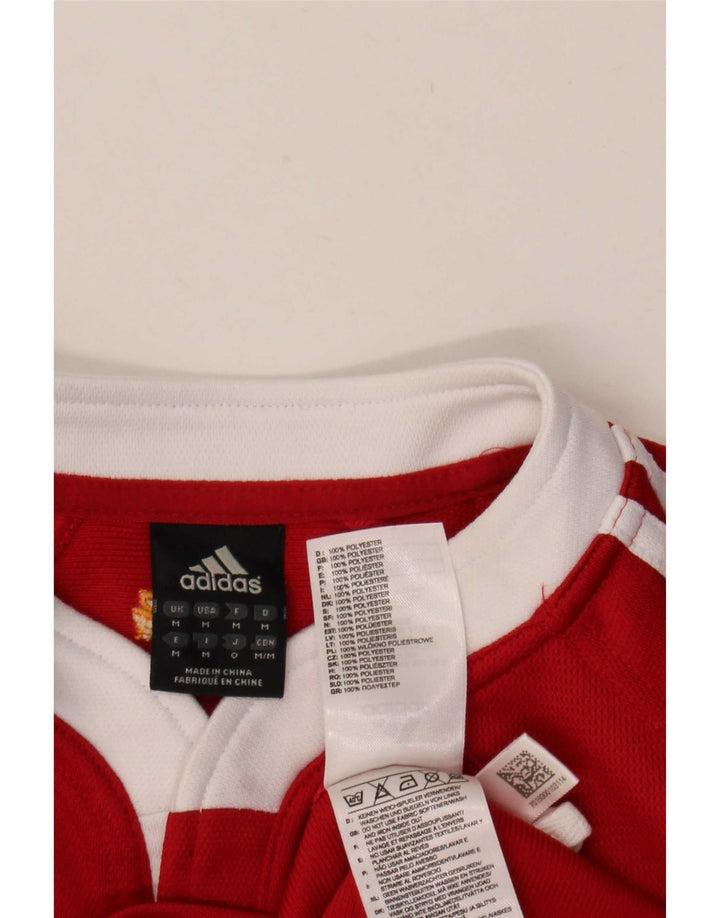 Ανδρικό γραφικό μπλουζάκι Adidas Zurich Top Medium Red Colorblock Πολυεστέρας