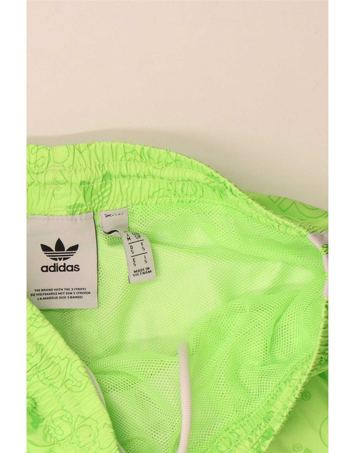 Ανδρικό γραφικό αθλητικό σορτς Adidas Μικρό πράσινο πολυεστέρα