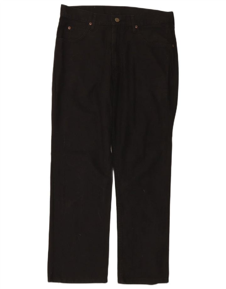 Lee Mens Straight Jeans W33 L28 Μαύρο Βαμβακερό