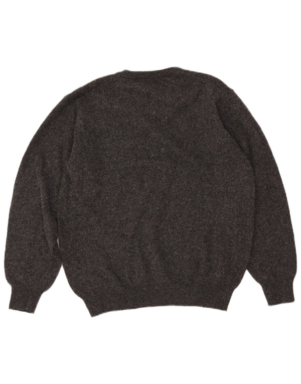 Ανδρικό πουλόβερ με λαιμόκοψη ZARA μεσαίου γκρι μαλλί