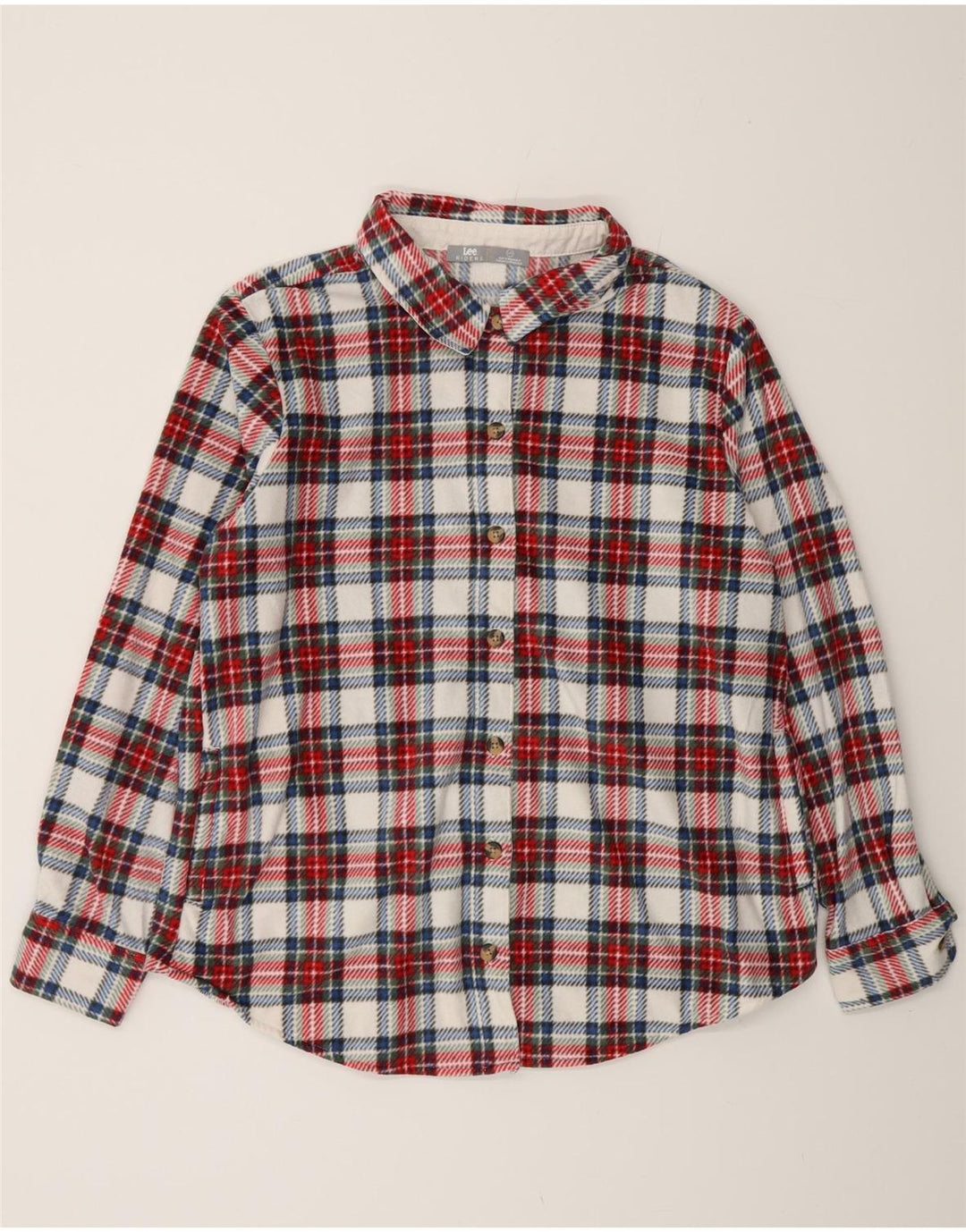 Γυναικείο πουκάμισο LEE Riders Flannel UK 16 Large Red Check Polyester