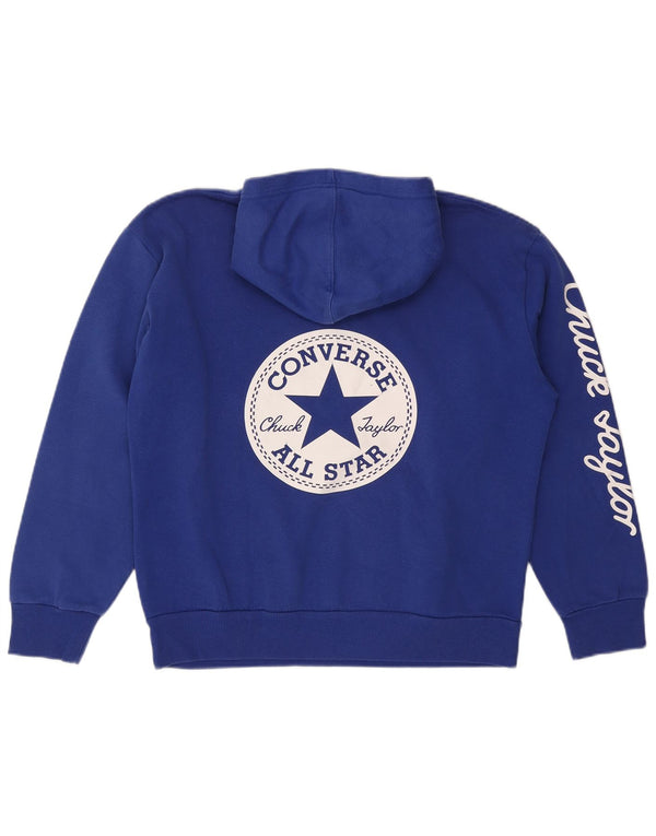 Converse Boys Chuck Taylor Graphic Hoodie Jumper 13-14 Years XL Blue Cotton