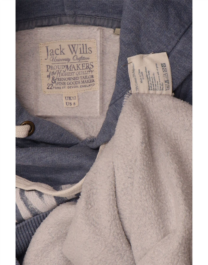 JACK WILLS Γυναικείο Hoodie Jumper UK 12 Medium Navy Blue