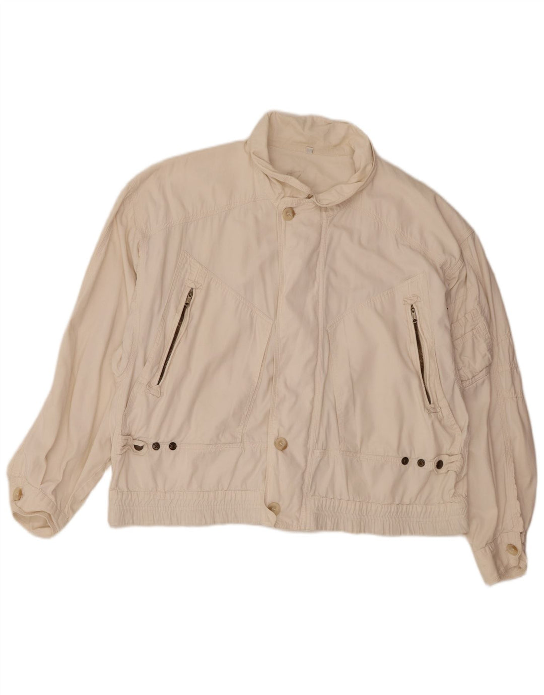 Ανδρικό Ciao Bomber Jacket IT 48 Medium Off White Βαμβακερό