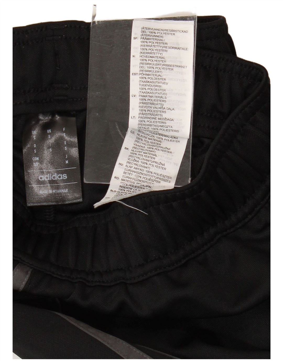 Ανδρική αθλητική φόρμα ADIDAS Παντελόνι μικρού μαύρου πολυεστέρα