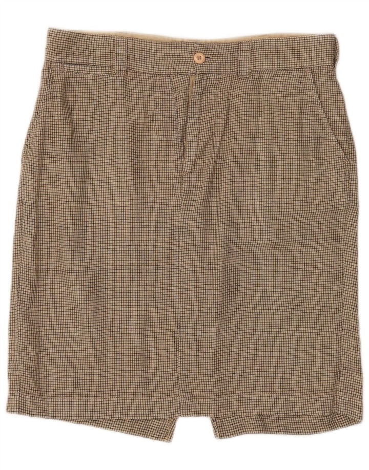 Woolrich Γυναικεία ίσια φούστα W33 Μεγάλο μπεζ λινό