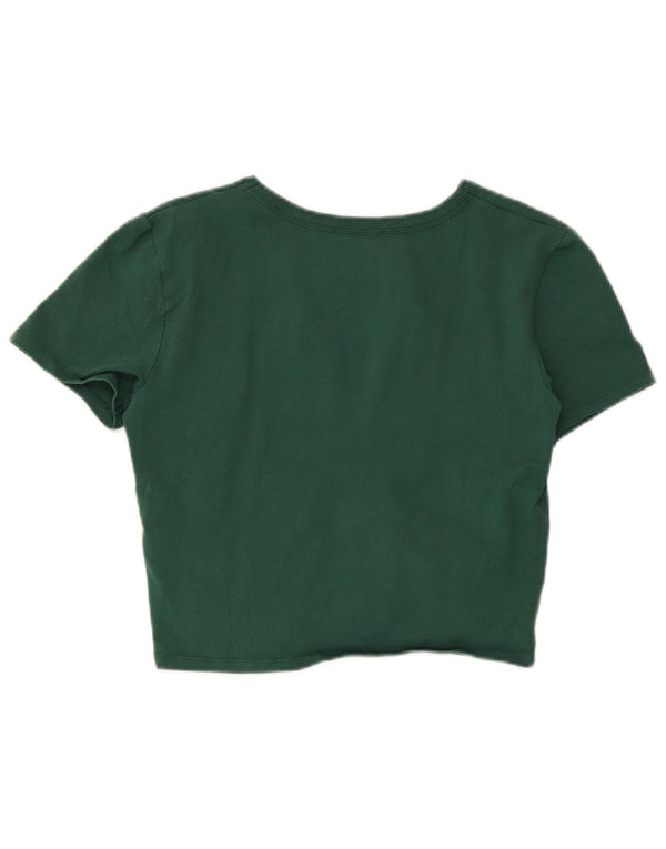 Zara Γυναικείο T-Shirt T-Shirt Top UK 14 Μεγάλο πράσινο βαμβακερό