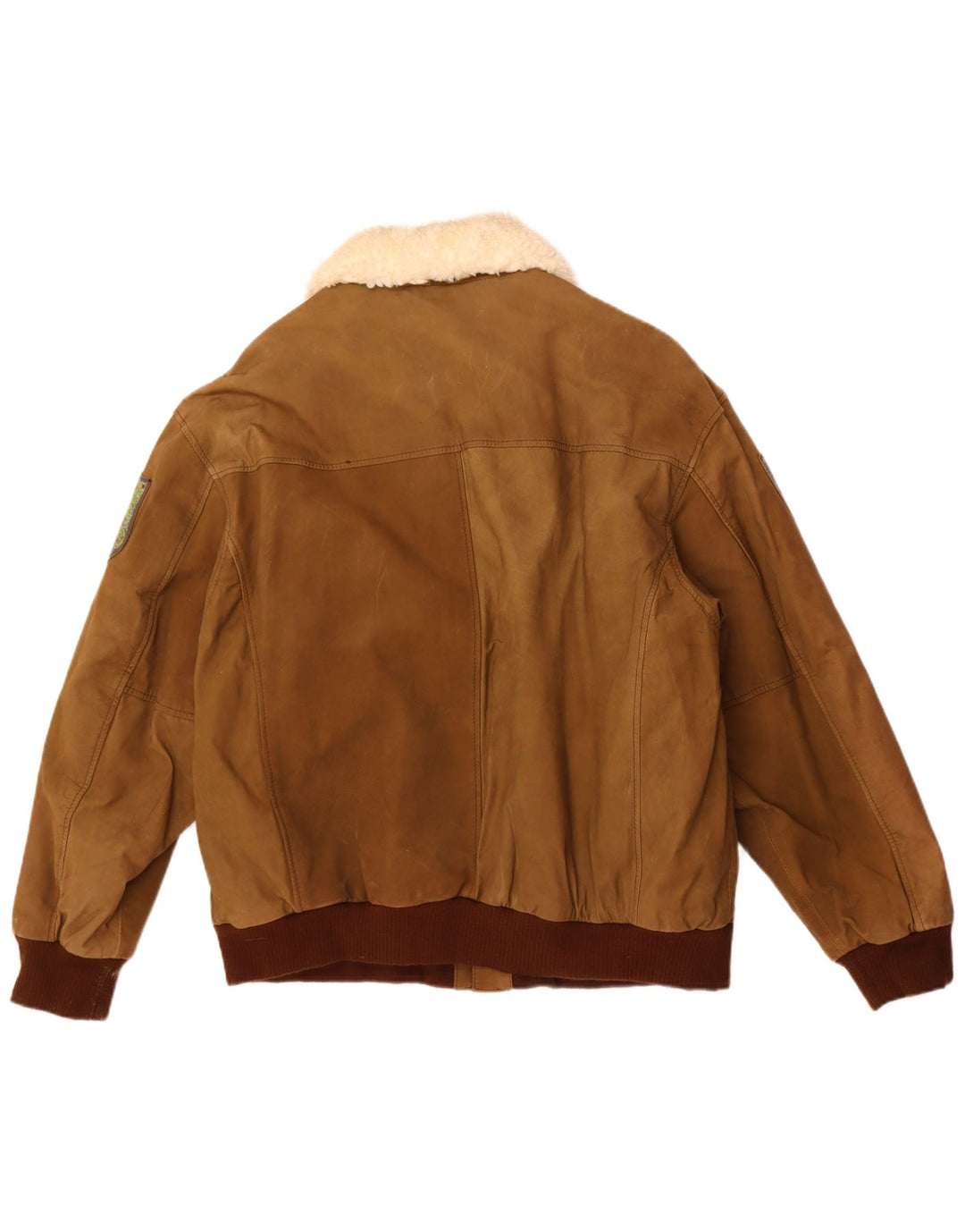 Vintage Ανδρικό Γραφικό Δερμάτινο Μπουφάν IT 56 3XL Καφέ