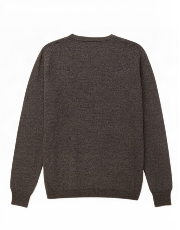 Massimo Dutti Γυναικείο πουλόβερ με λαιμόκοψη με V λαιμόκοψη UK 16 Large Grey Argyle/Diamond