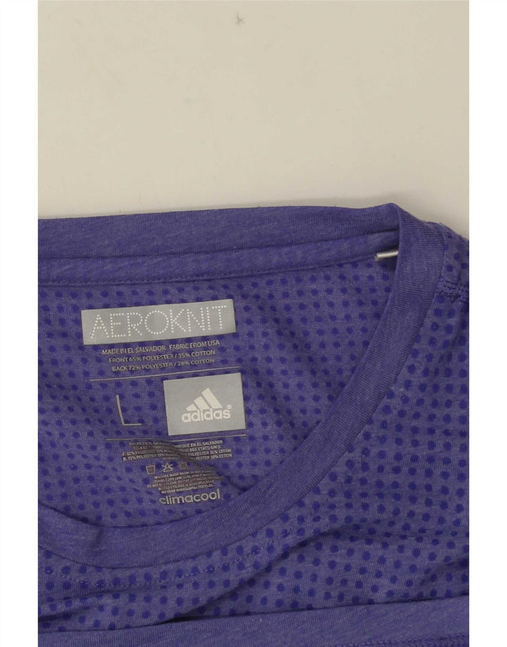 Ανδρικό T-Shirt Adidas Climacool Top Large Purple Polyester