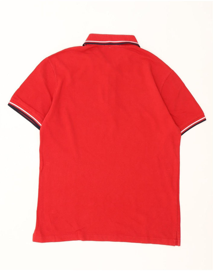 Fred Perry Ανδρικό πουκάμισο πόλο με μεσαίο κόκκινο ριγέ βαμβακερό