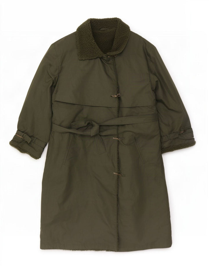 Vintage Γυναικείο Sherpa Trench Coat UK 12 Medium Khaki