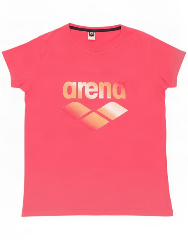 Arena Γυναικείο γραφικό μπλουζάκι Top UK 14 Medium Pink Sports
