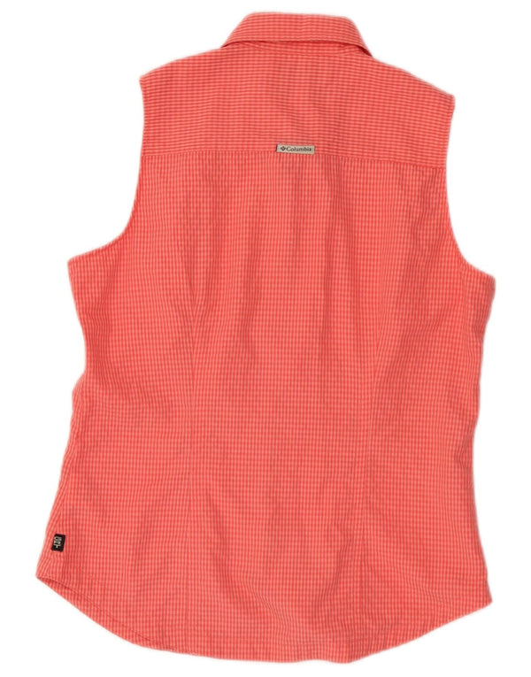 Γυναικείο αμάνικο πουκάμισο Columbia UK 10 Small Pink Gingham Rayon