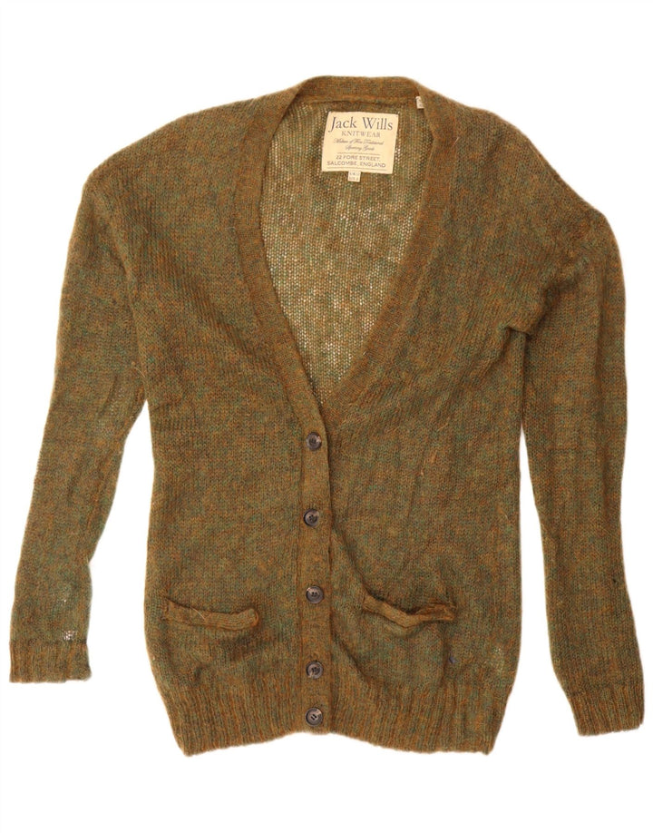 Jack Wills Γυναικείο πουλόβερ με ζακέτα UK 12 Medium Khaki Flecked