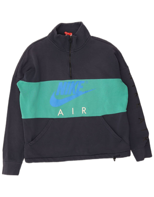 Ανδρικό γραφικό φούτερ Nike Jumper με μεγάλο μπλε ναυτικό χρώμα, βαμβακερό