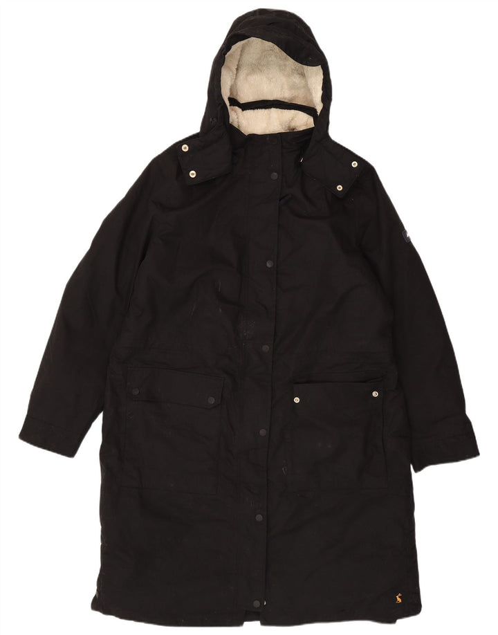 Joules Γυναικείο μπουφάν Parka με κουκούλα UK 18 XL μαύρο πολυεστέρα