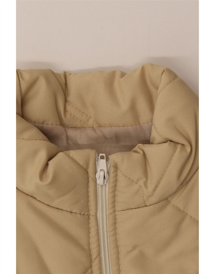 VINTAGE Γυναικείο Gilet UK 12 Medium Beige