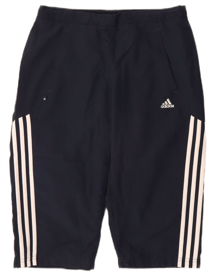 Adidas Γυναικείο Αθλητικό Σορτς Βερμούδας UK 12 Medium Navy Blue Polyester