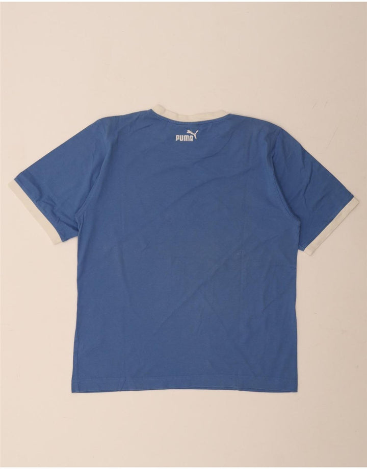 Ανδρικό γραφικό T-Shirt Puma Top μεγάλο μπλε βαμβακερό
