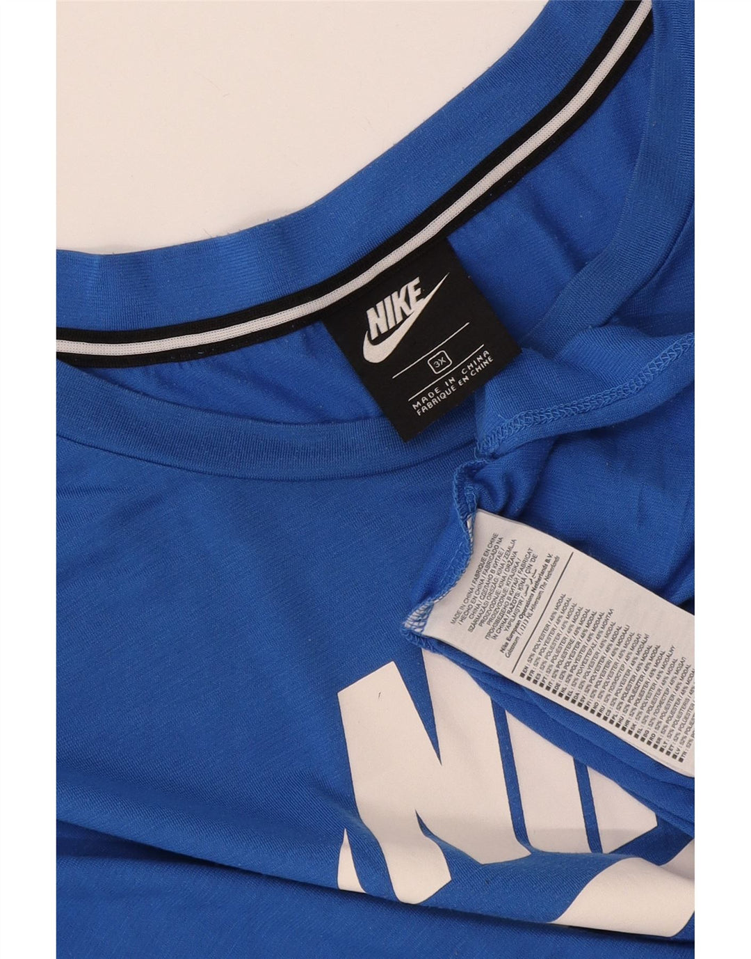 Γυναικείο T-Shirt Nike Top UK 22 3XL Blue Polyester